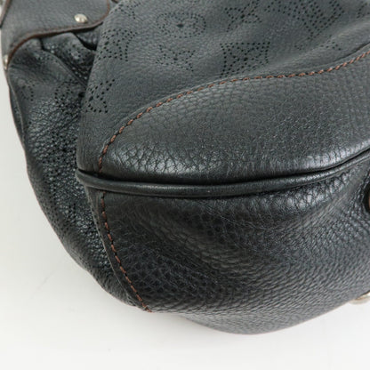 Louis Vuitton Solar Mahina Leather, Black, Leather, Handbag