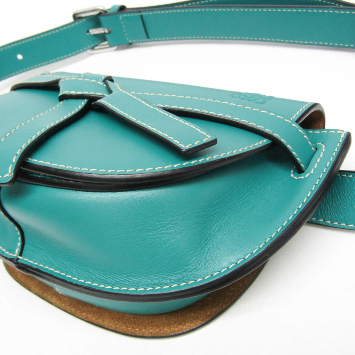 Loewe Gate Belt Leather, Blue, Leather, Shoulder Bag