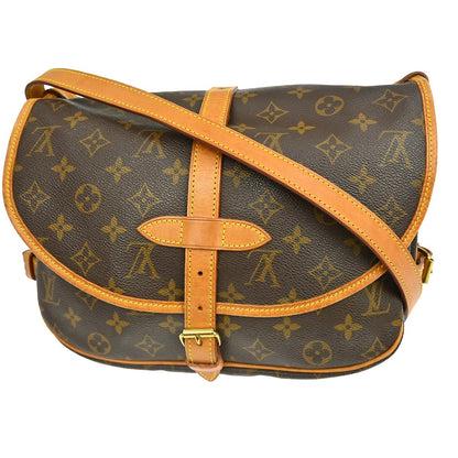 Louis Vuitton Saumur Monogram, Brown, Canvas, Shoulder Bag