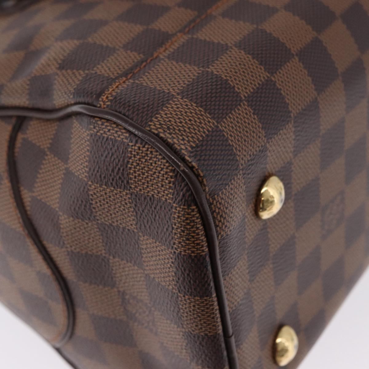 Louis Vuitton Duomo Boston Damier Ebene, Brown, Canvas, Handbag