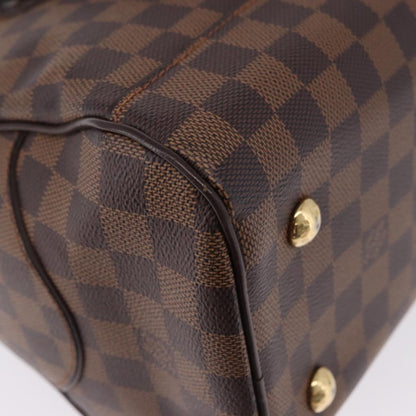 Louis Vuitton Duomo Boston Damier Ebene, Brown, Canvas, Handbag