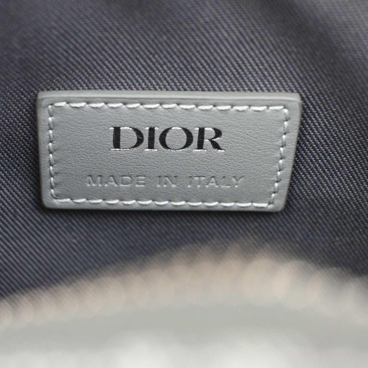Christian Dior Lingot Messenger CD Diamond Coated Canvas, Gray, Canvas, Handbag