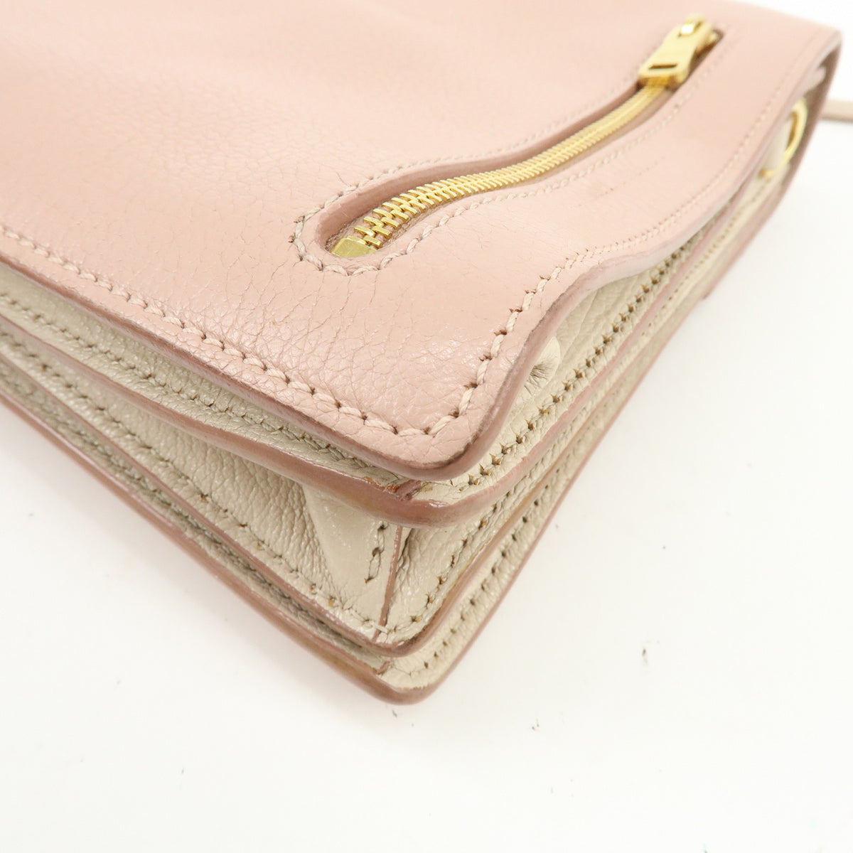 Miu Miu Madras Convertible Compartment Top Handle Leather, Pink, Leather, Handbag