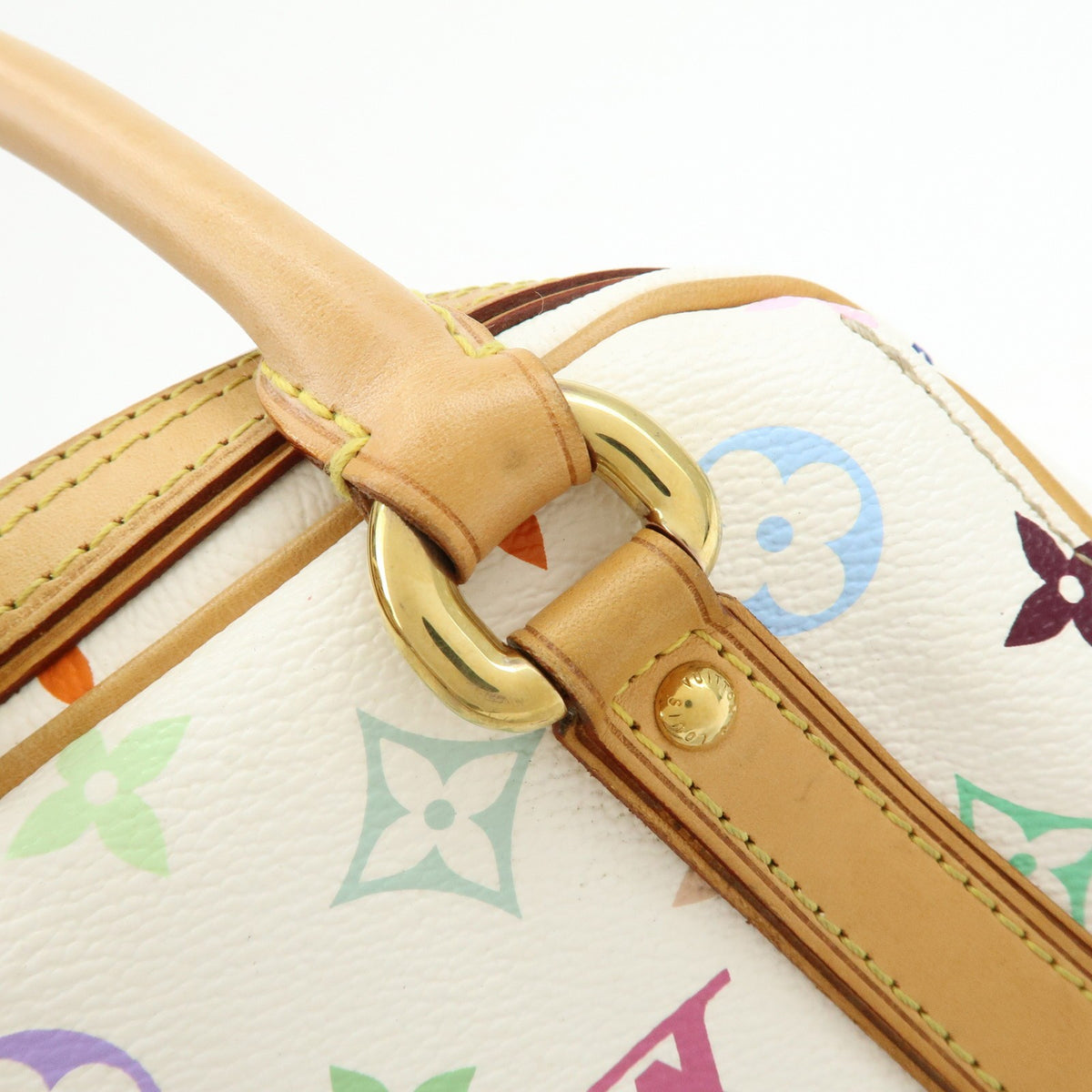 Louis Vuitton Priscilla Monogram Multicolor, White, Canvas, Handbag
