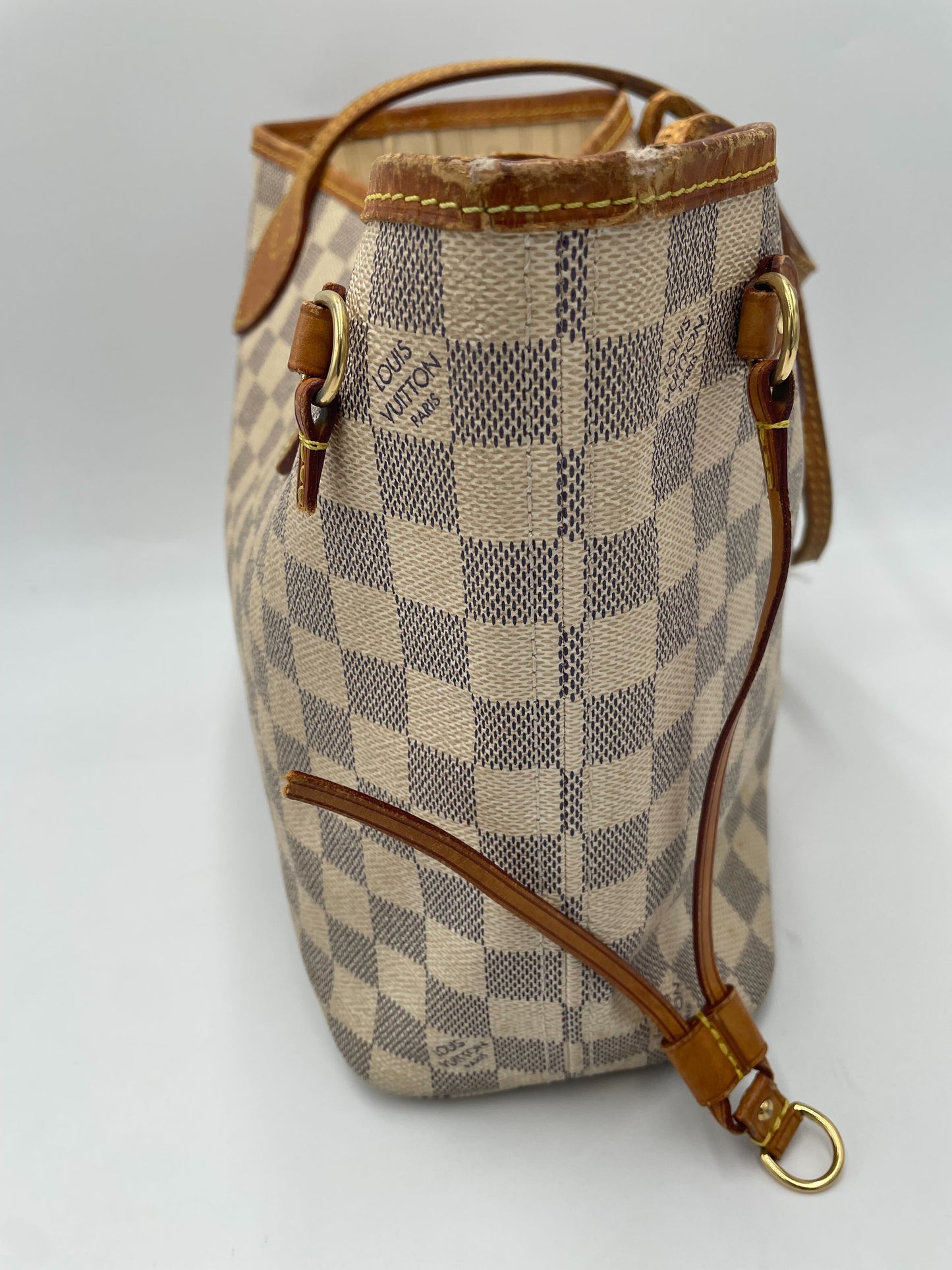 Louis Vuitton Neverfull Tote Damier, BLACK, CANVAS, Tote bag