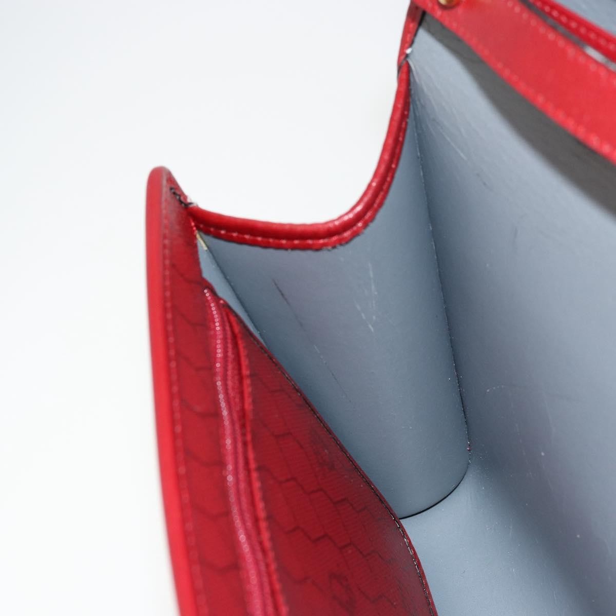 Christian Dior Vintage Honeycomb Canvas, Red, Canvas, Shoulder Bag