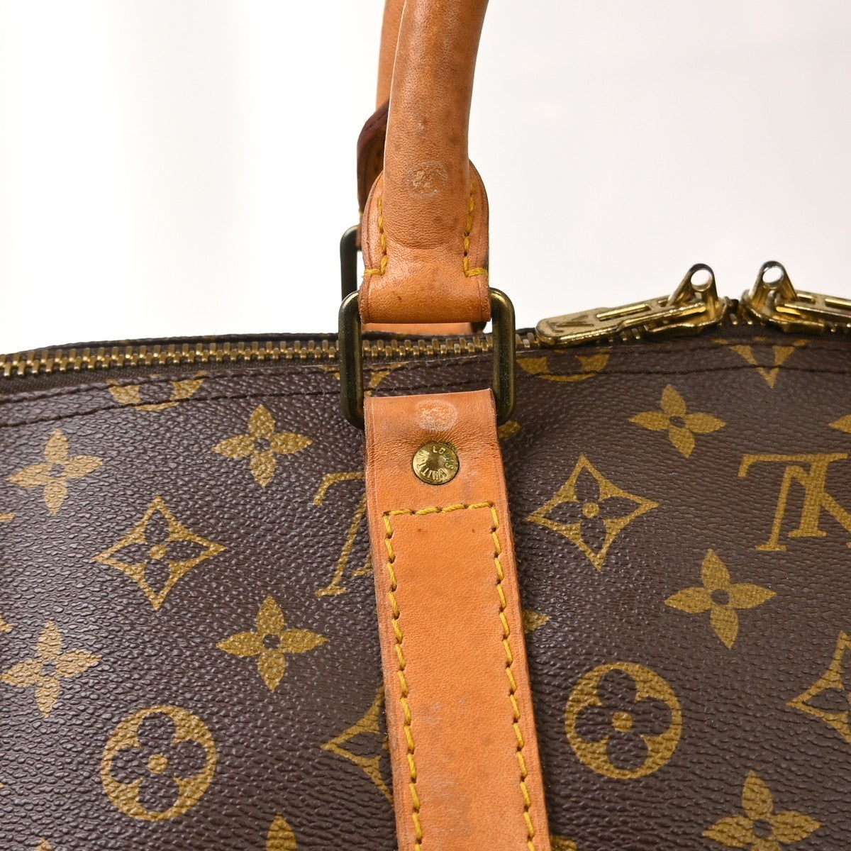Louis Vuitton Keepall Canvas, Brown, Canvas, Travel Bag
