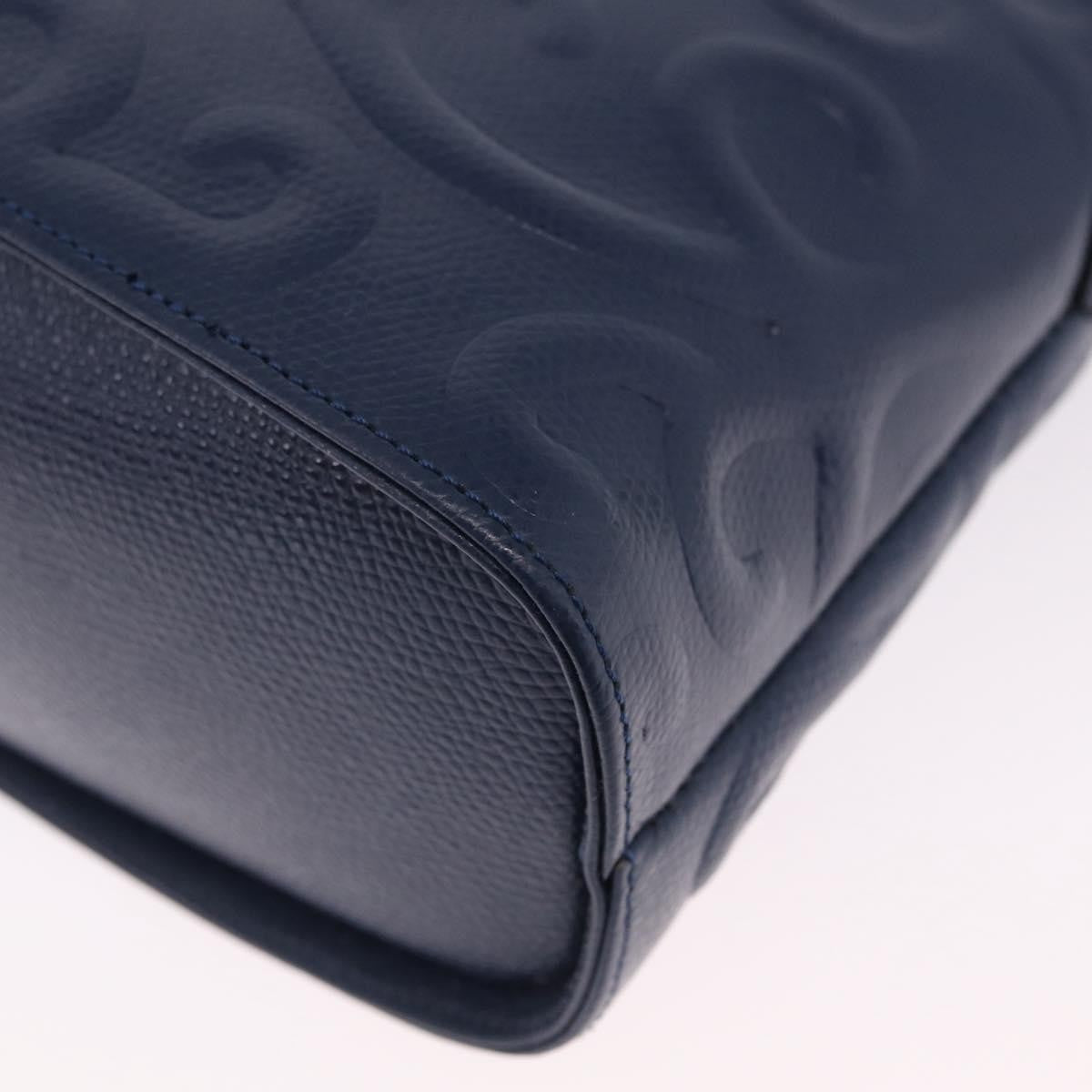 Saint Laurent Overseas Leather, Navy, Leather, Tote Bag