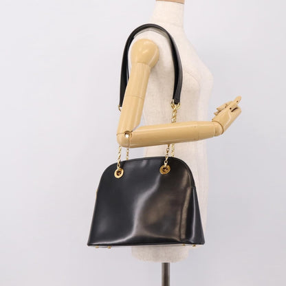 Celine Shoulder Leather, Black, Leather, Shoulder Bag