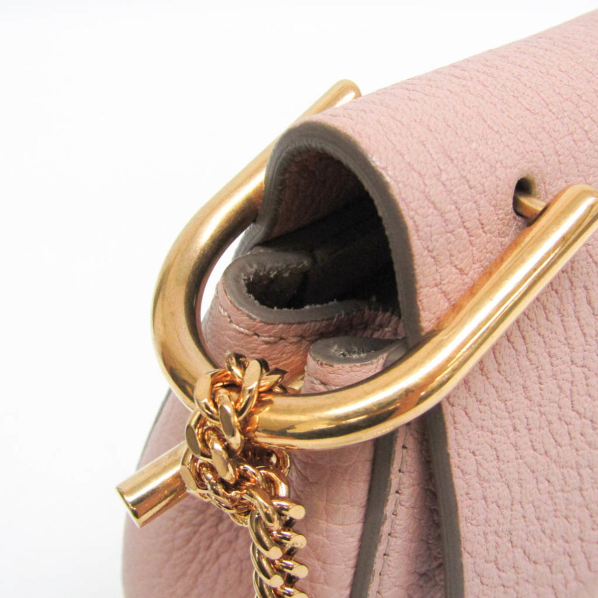 Chloe Drew Leather, Pink, Leather, Crossbody Bag