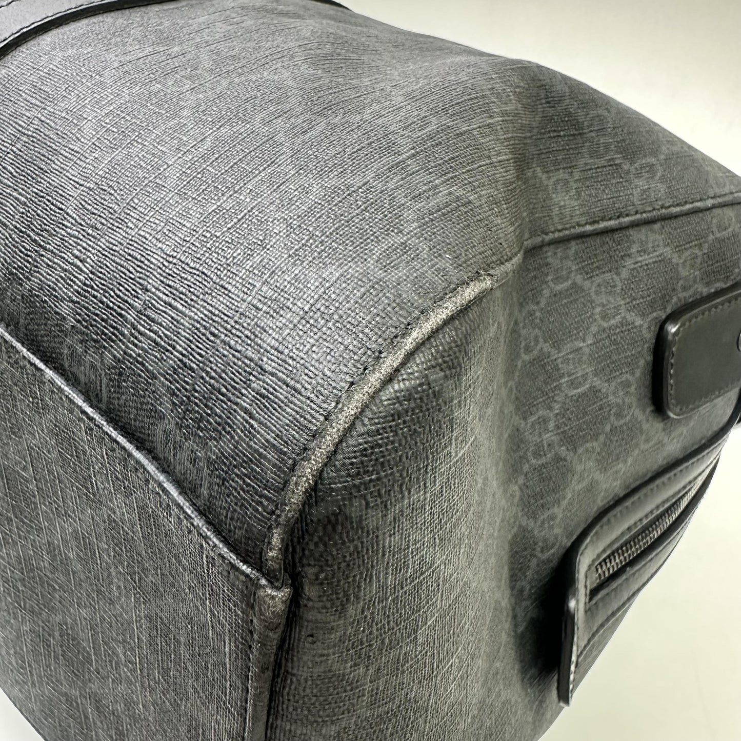 Gucci GG Supreme Carry-On Duffle Bag GG Canvas and Leather, Black, Canvas, Travel Bag
