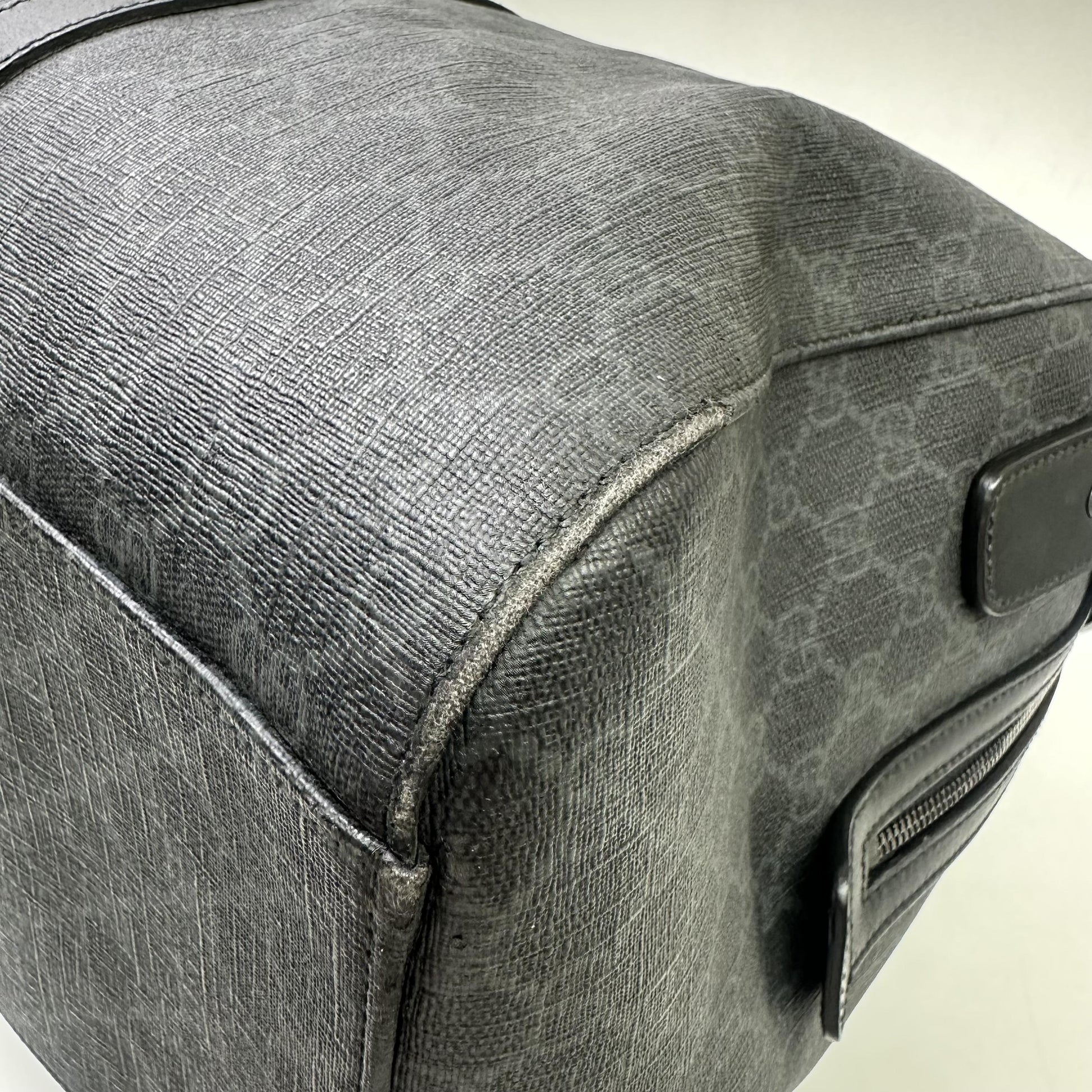 Gucci GG Supreme Carry-On Duffle Bag GG Canvas and Leather, Black, Canvas, Travel Bag