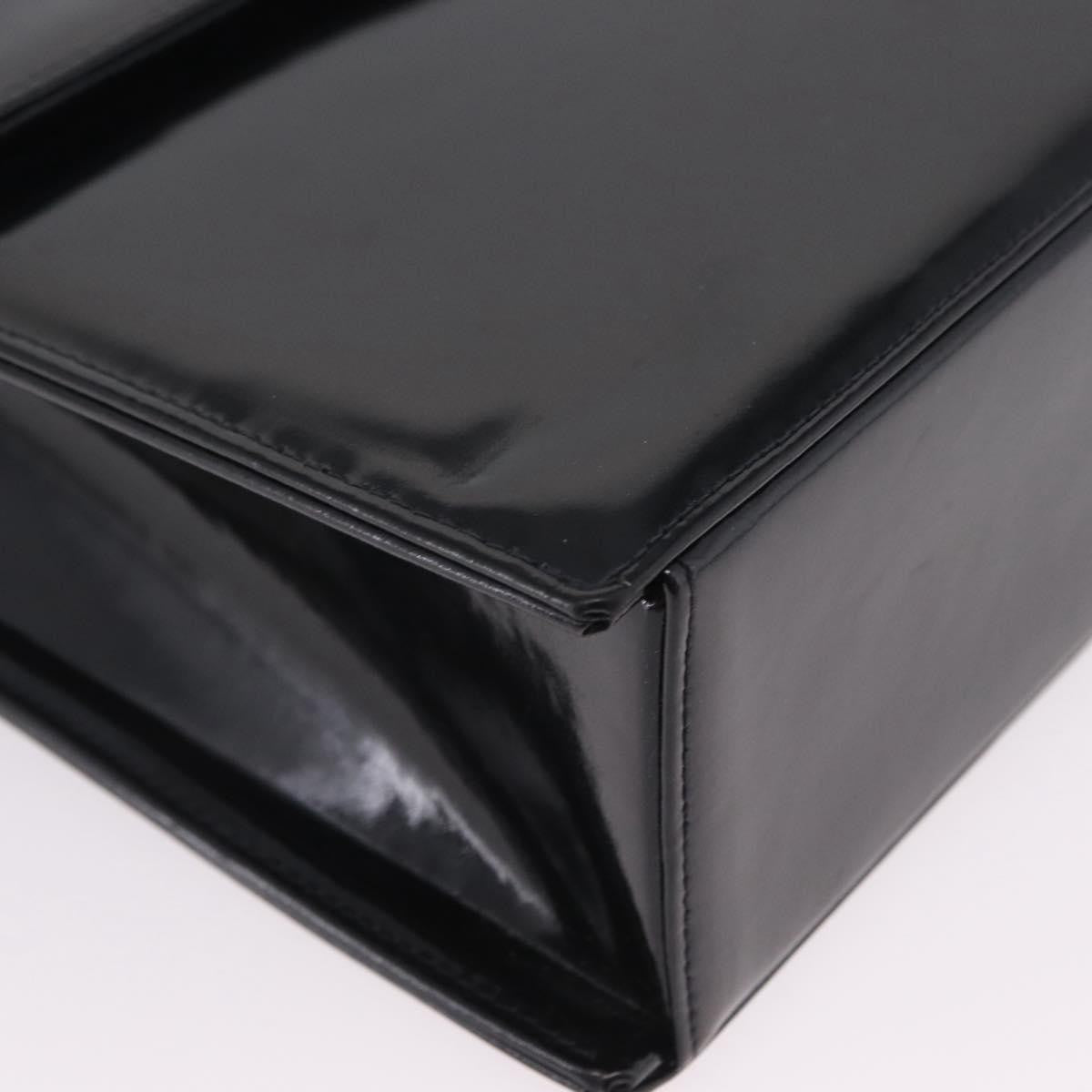 Chanel Vintage CC Box Flap Leather, Black, Patent Leather, Handbag