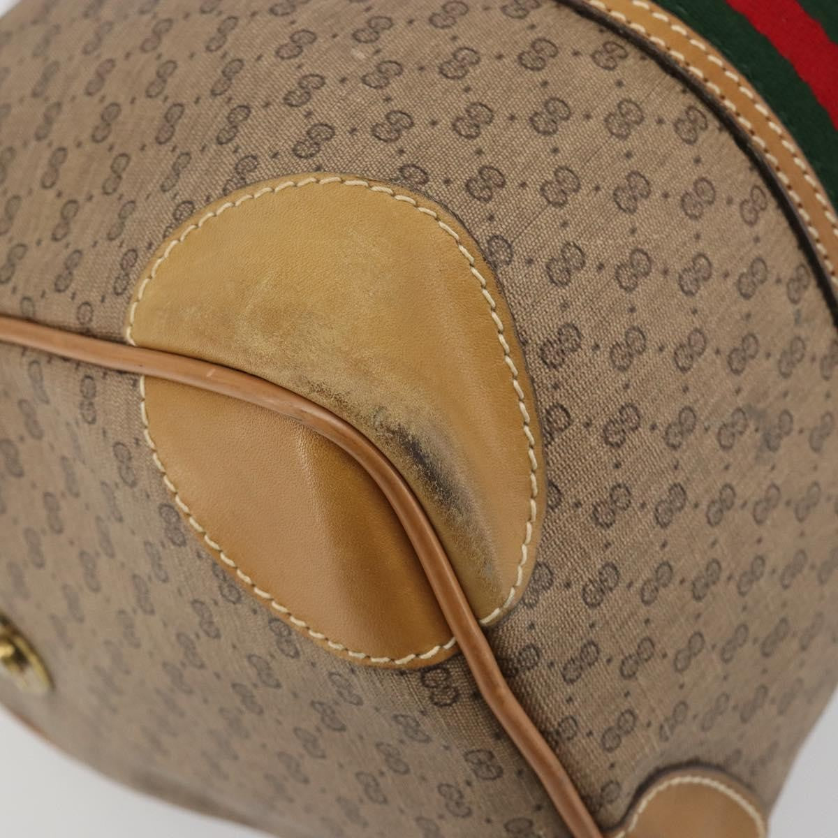 Gucci Boston Canvas, Beige, PVC, Travel Bag