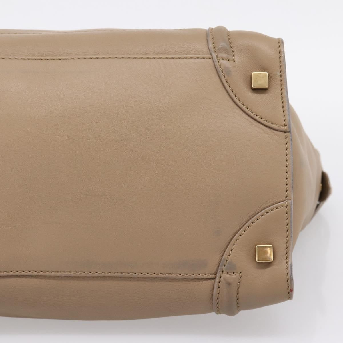 Celine Shopper Luggage Leather, Beige, Leather, Handbag