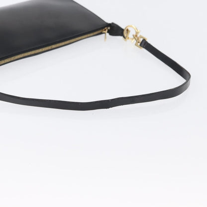 Salvatore Ferragamo Gancini Leather, Black, Leather, Crossbody Bag