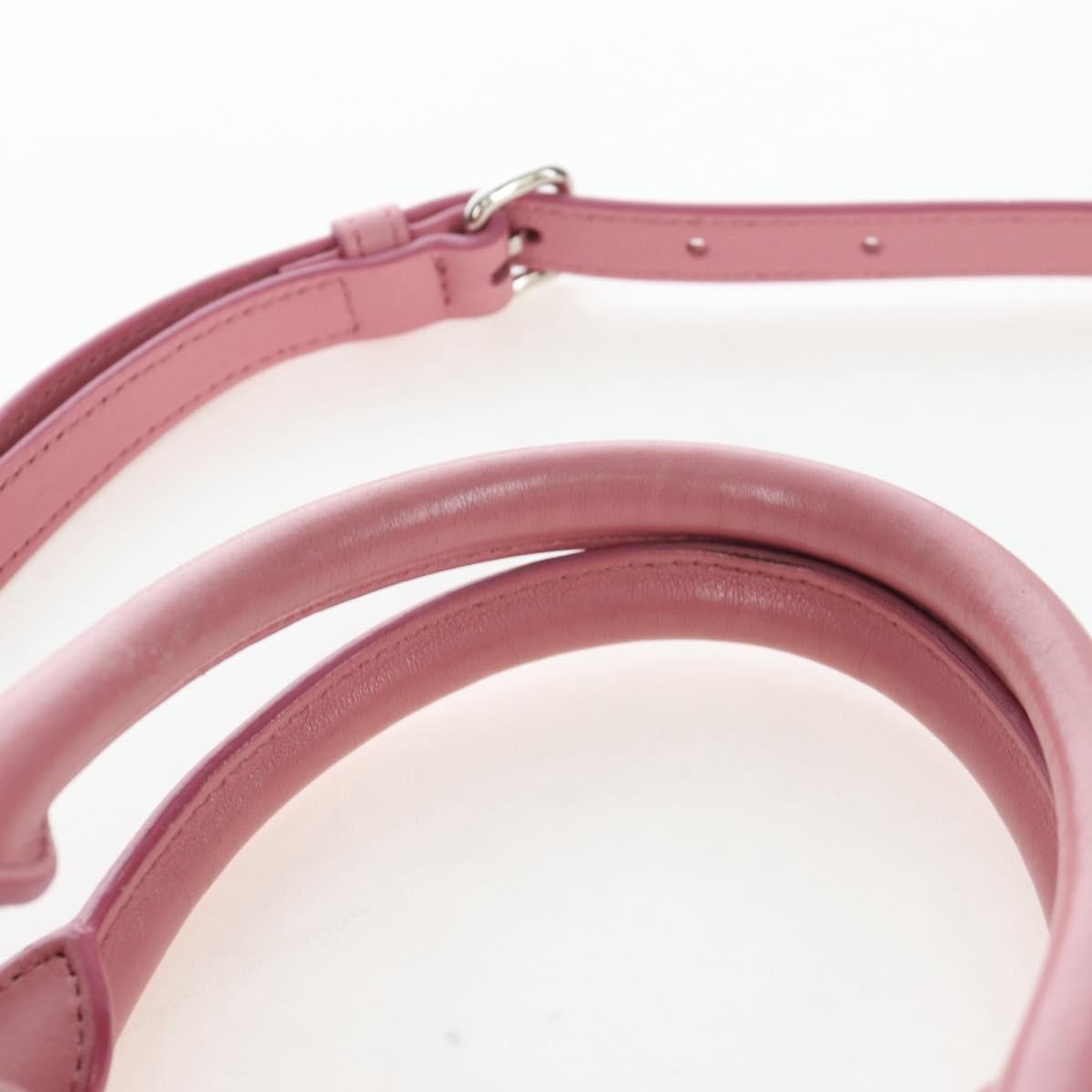 Miu Miu Crystal Turnlock Convertible Satchel Leather, Pink, Leather, Shoulder Bag