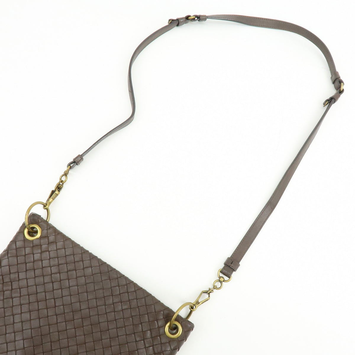 Bottega Veneta Shoulder Intrecciato Nappa, Brown, Leather, Shoulder Bag