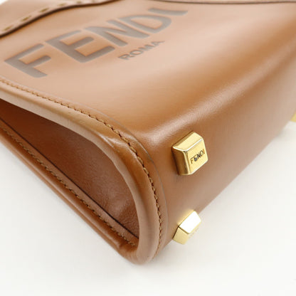 Fendi Sunshine Shopper Leather, Brown, Leather, Tote Bag