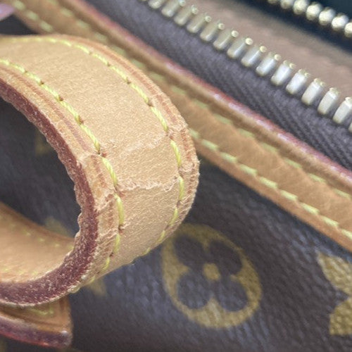 Louis Vuitton Palermo Monogram Canvas, Brown, Canvas, Handbag