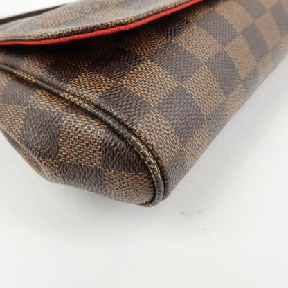 Louis Vuitton Favorite Damier, Brown, Canvas, Handbag