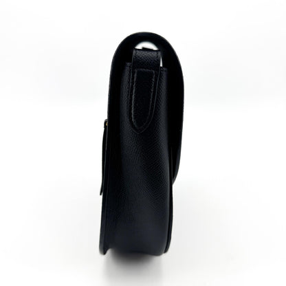 Celine Trotteur Calfskin, Navy, Leather, Crossbody Bag