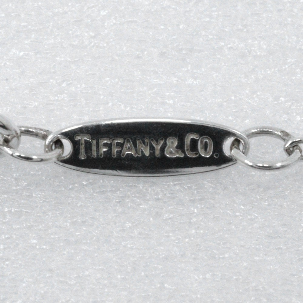 Tiffany & Co. Elsa Peretti Open Heart Pendant Sterling Silver with Diamond, Silver, Silver, Necklace