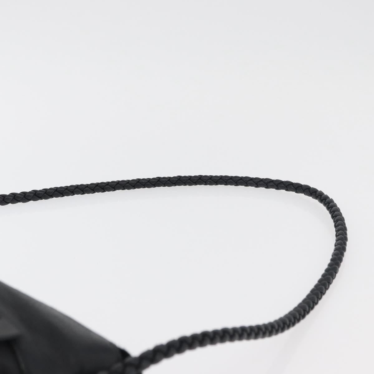 Gucci Braided Strap Zip Messenger Leather, Black, Leather, Crossbody Bag