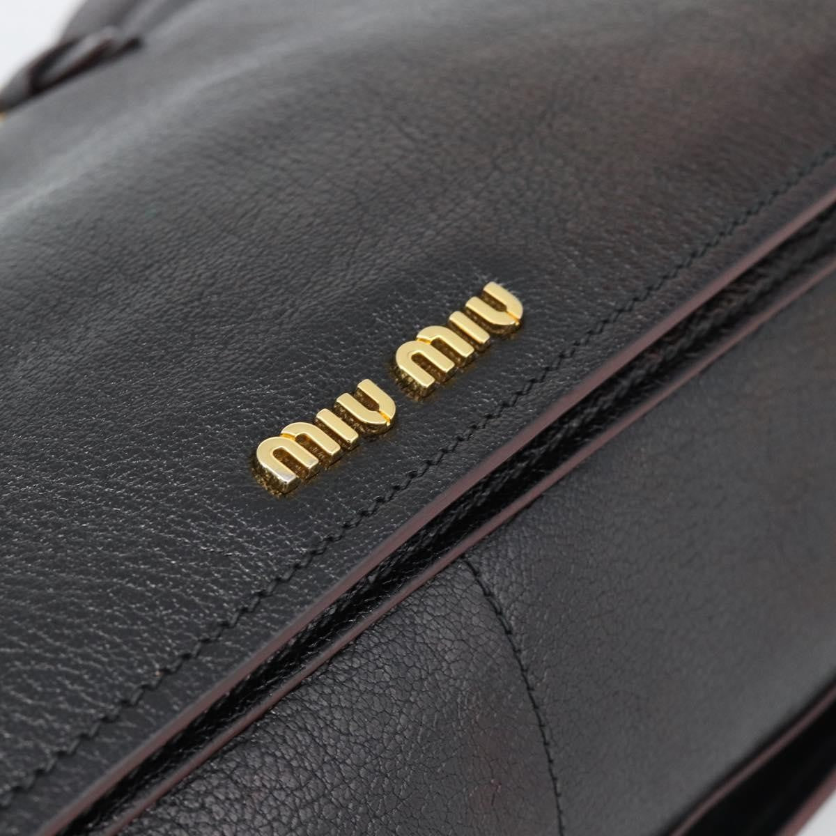 Miu Miu Madras Convertible Lock Leather, Black, Leather, Tote Bag