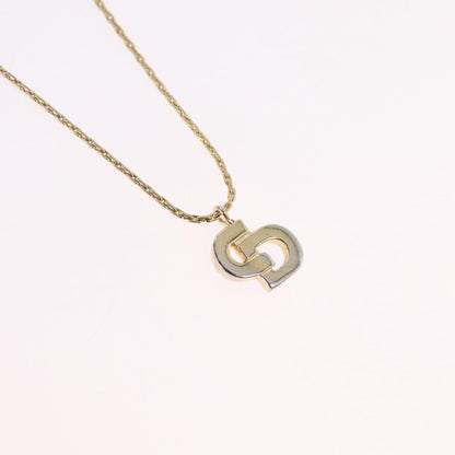 Christian Dior CD Pendant Metal, Gold, Metal, Necklace