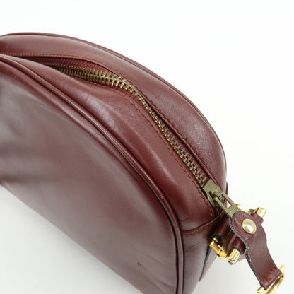 Cartier Must de Cartier Leather, Burgundy, Leather, Shoulder Bag