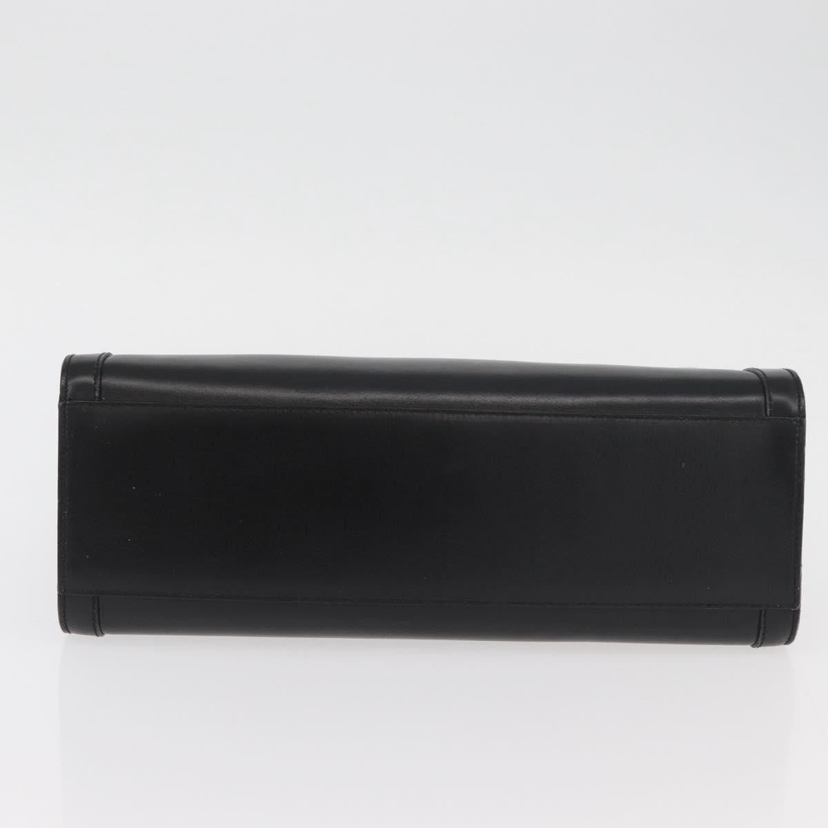 Celine Top Handle Leather, Black, Leather, Handbag