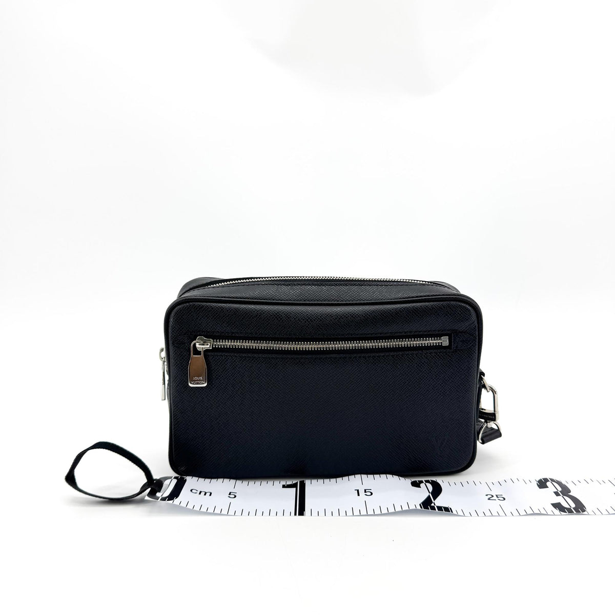 Louis Vuitton Kasai Clutch Taiga Leather, Black, Leather, Clutch