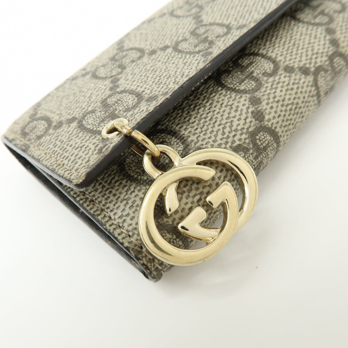Gucci Interlocking G French GG Coated Canvas, Beige, Canvas, Wallet