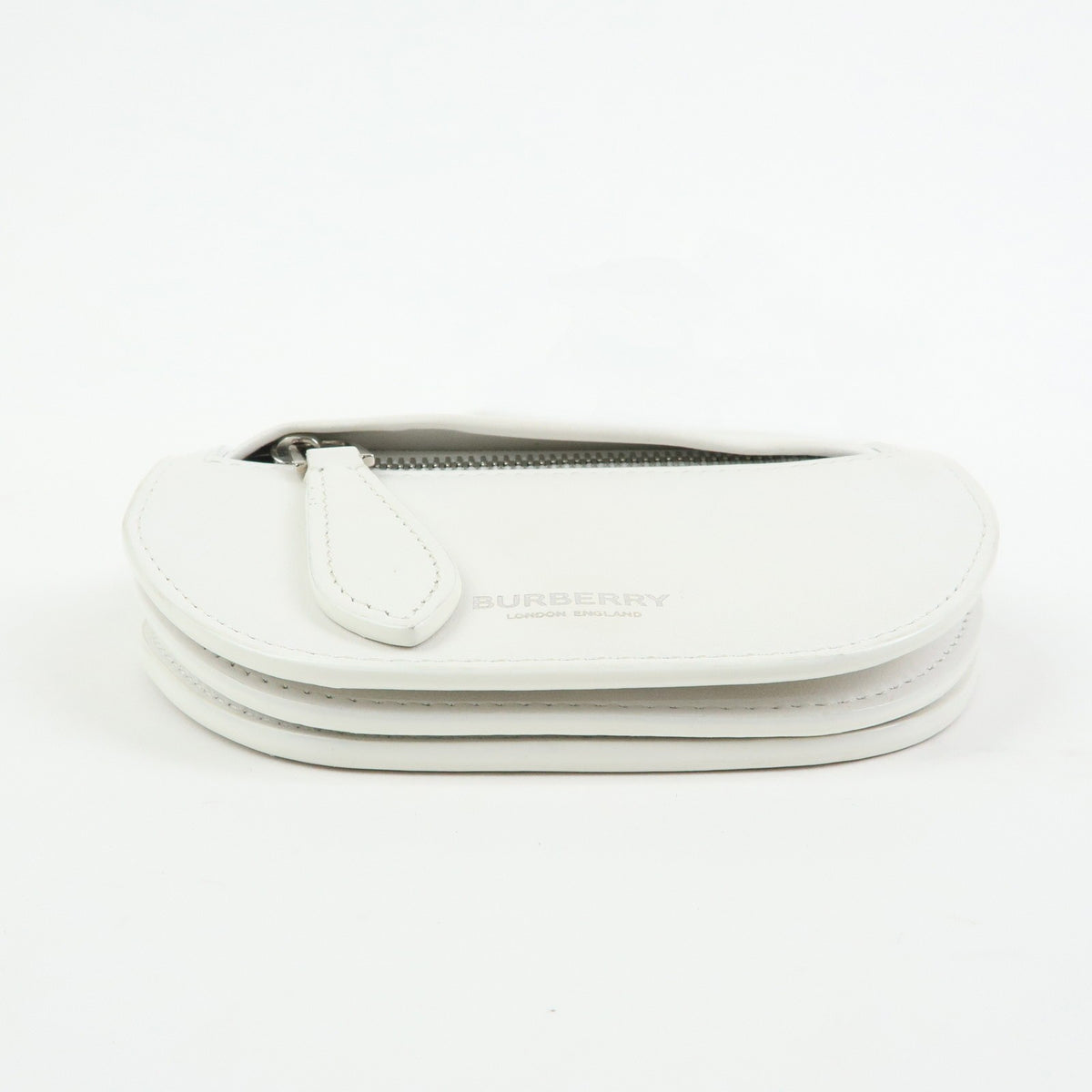 Burberry Olympia Flap Leather, White, Leather, Handbag