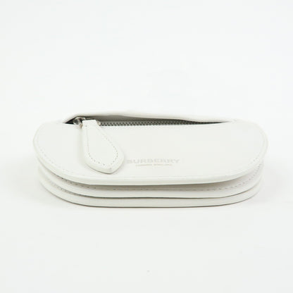 Burberry Olympia Flap Leather, White, Leather, Handbag