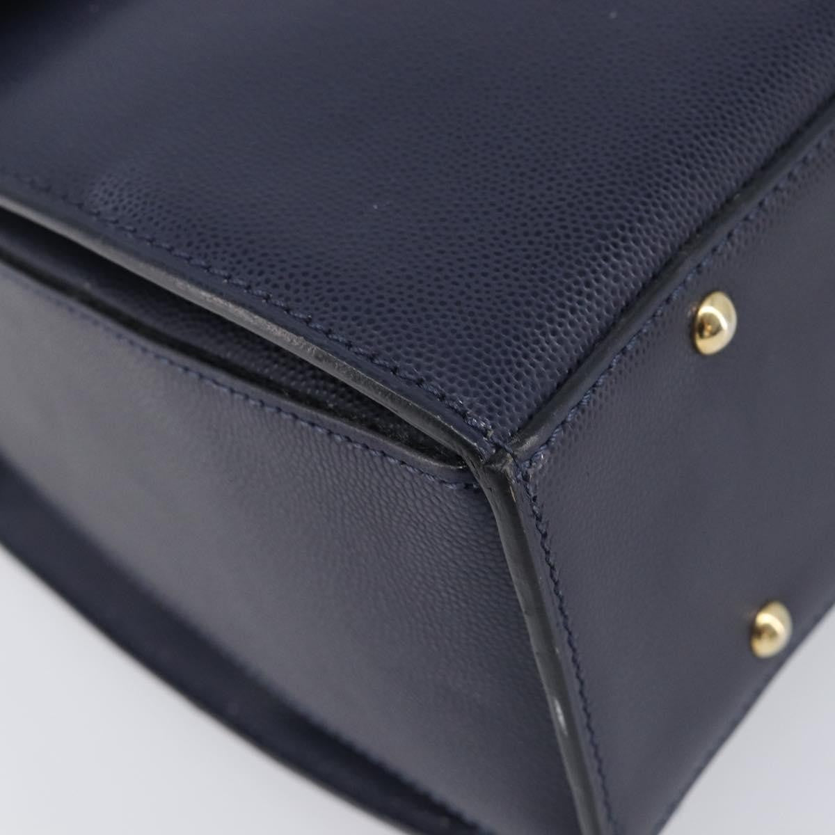 Celine Handbag Leather, Navy, Leather, Handbag