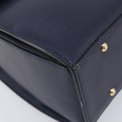 Celine Handbag Leather, Navy, Leather, Handbag