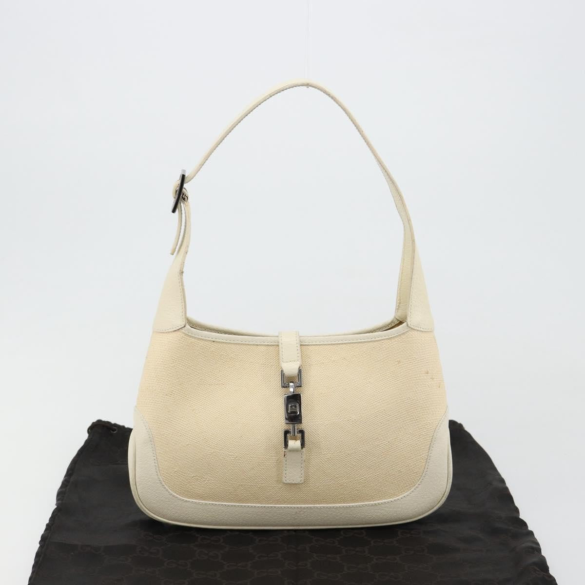 Gucci Jackie Hobo GG Canvas, Beige, Canvas, Shoulder Bag