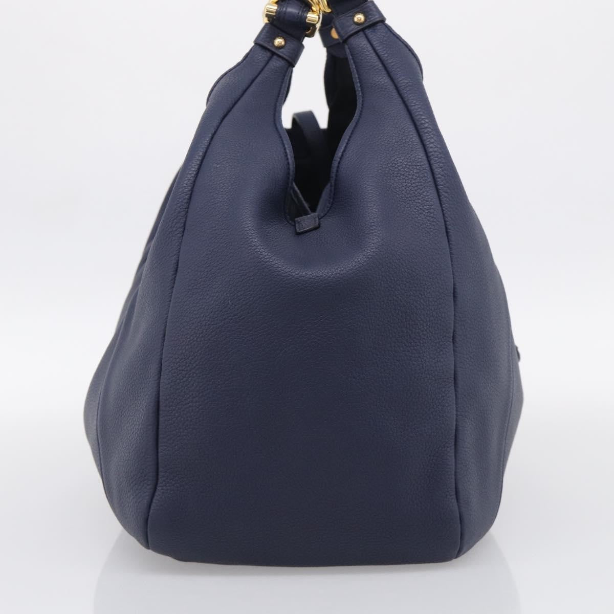 Loewe Calle Hobo Leather, Navy, Leather, Shoulder Bag