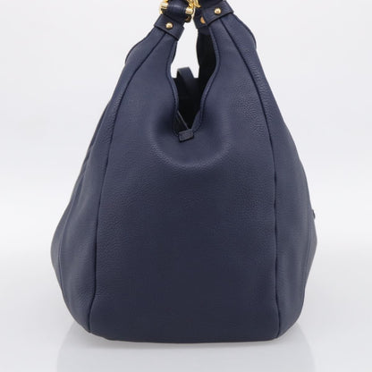 Loewe Calle Hobo Leather, Navy, Leather, Shoulder Bag