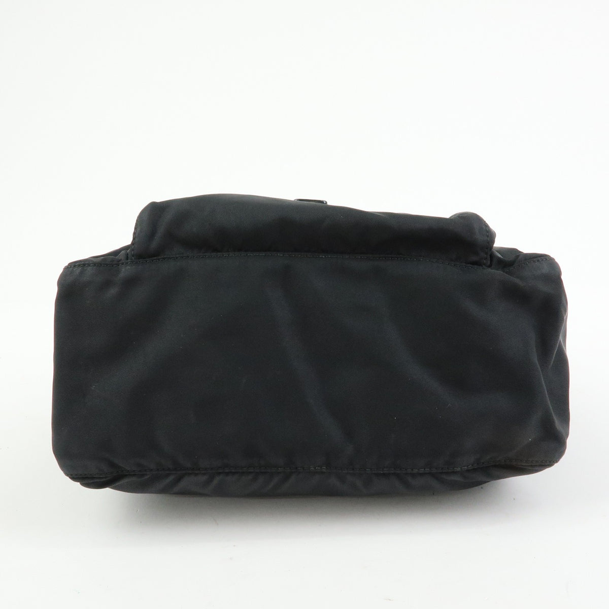 Prada Zip Buckle Messenger Tessuto, Black, Nylon, Handbag