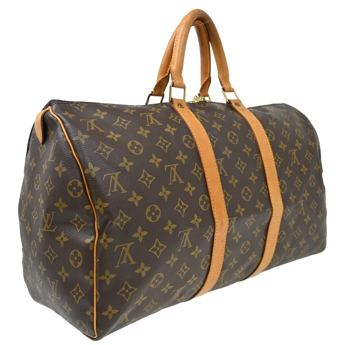 Louis Vuitton Keepall Monogram Canvas, Brown, Canvas, Travel Bag