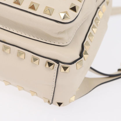 Valentino Garavani Rockstud Leather, Beige, Leather, Tote Bag