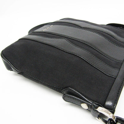 Bvlgari Open Hobo Leather, Black, Leather, Shoulder Bag