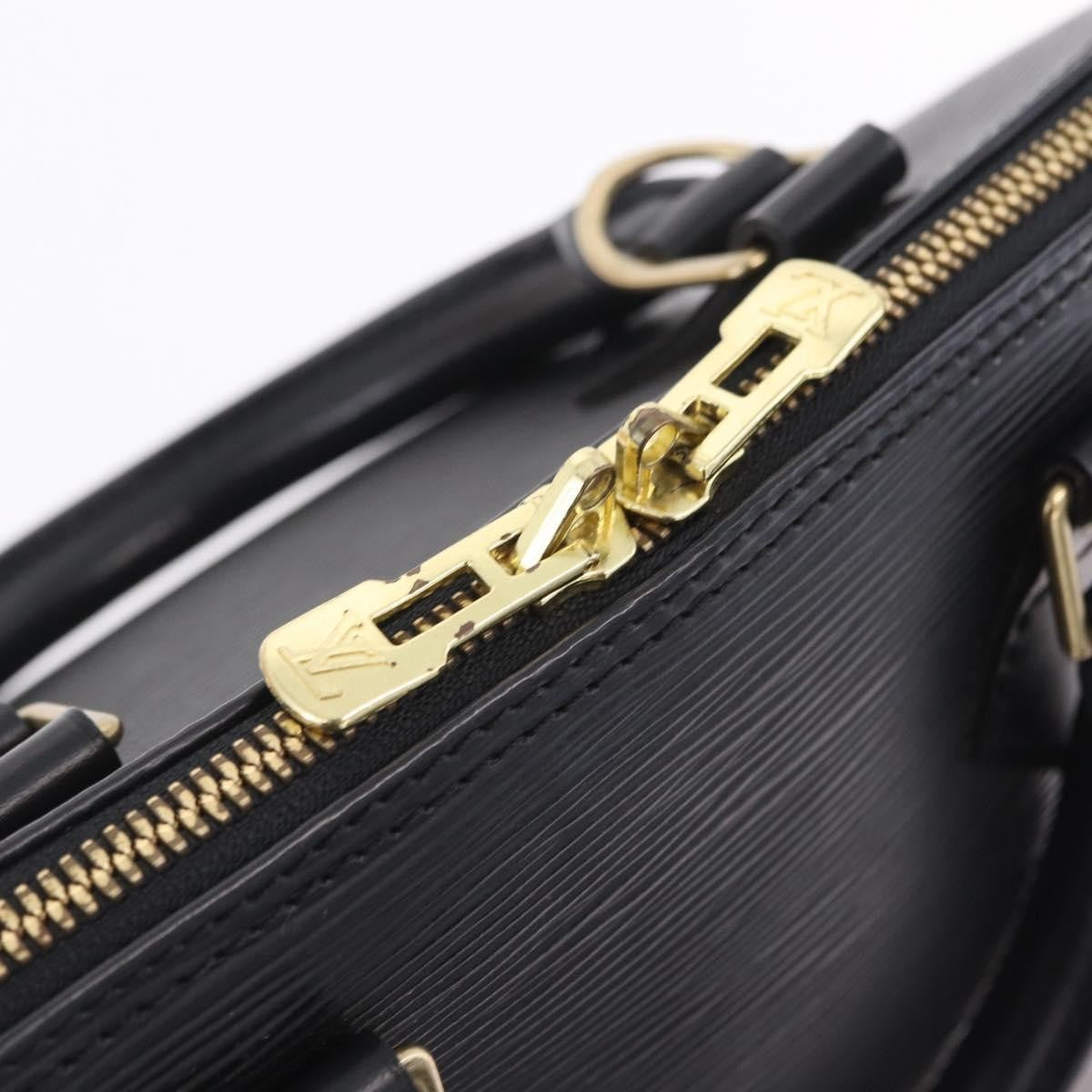 Louis Vuitton Alma Epi Leather, Black, Leather, Handbag