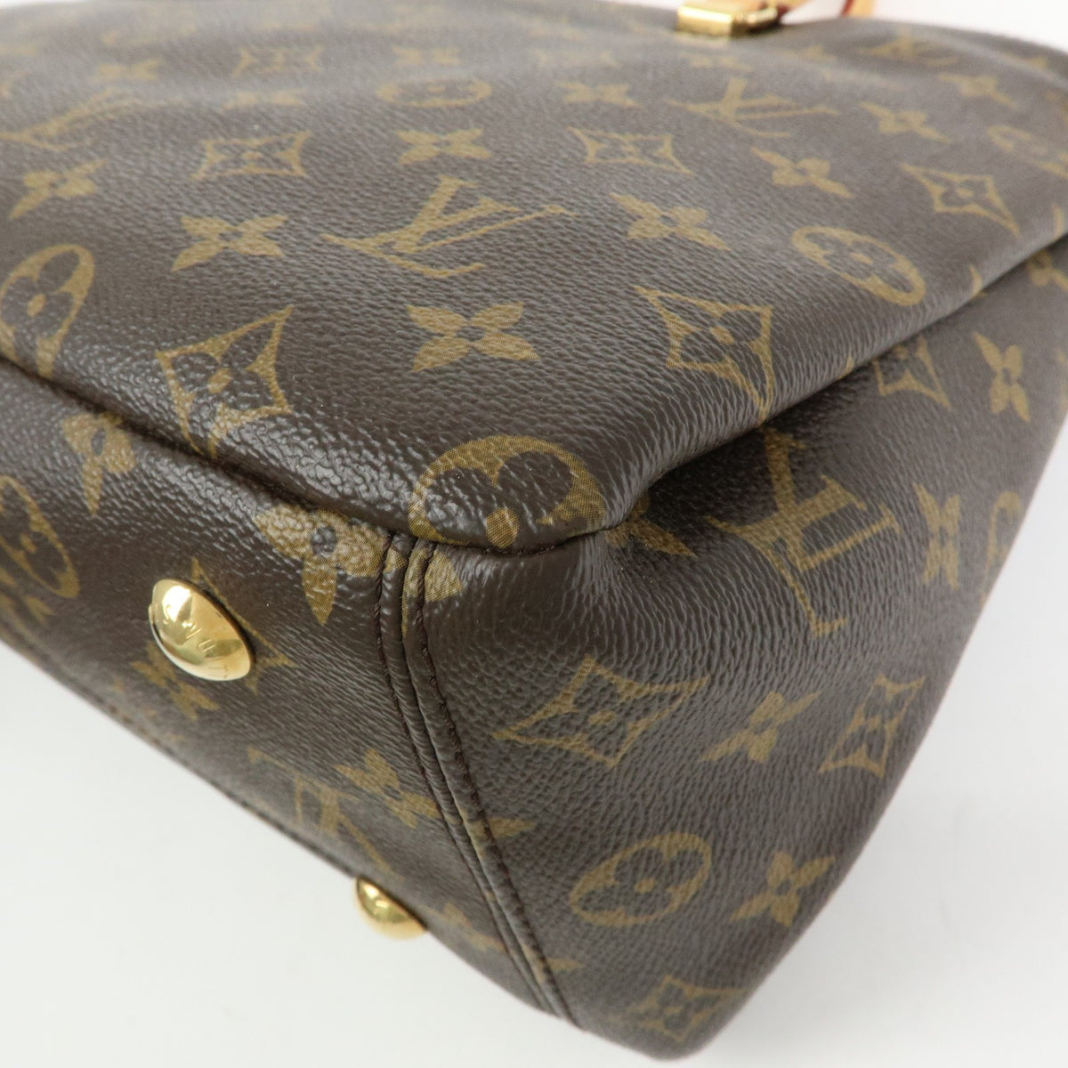 Louis Vuitton Pallas Monogram Canvas with Leather, Brown, Canvas, Tote Bag
