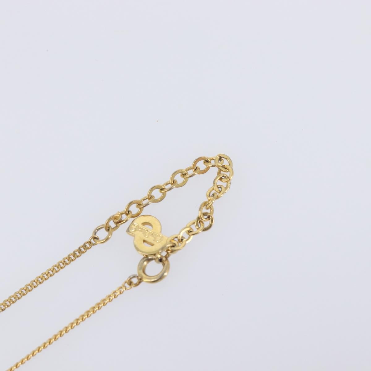 Christian Dior Vintage Logo Pendant Metal, Gold, Metal, Necklace