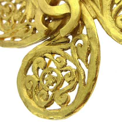 Chanel Logo CC Gold-plated, Gold, Gold Plated, Brooch