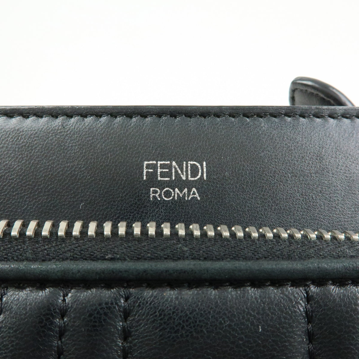 Fendi DotCom Click Quilted Leather, Black, Leather, Shoulder Bag